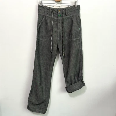 EDWIN Tokyo Japan Pants Mens Small Gray Straight Roll Tab Leg Rope 31 x 32 - Image 1 of 4