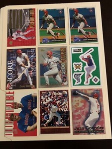 Juan Gonzalez 1990-2004 Inserts Parallels Oddballs NM-MT Texas Rangers You Pick!