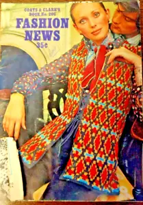 Coats & Clark's Book No. 206 Fashion News Magazine Booklet 1970 (35 pages) - Picture 1 of 2