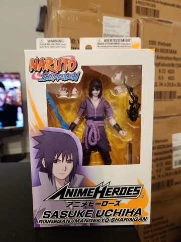 Bandai Naruto Shippuden Sasuke Uchiha Rinnegan / Mangekyo Sharingan 6" Figure Cover