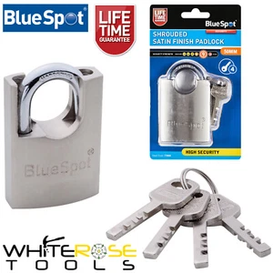 Cadenas finition satinée enveloppée BlueSpot 50 mm chaîne porte de sécurité hangar clés - Photo 1/3
