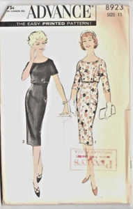 1950's Vintage ADVANCE Pattern 8923 DRESS Size 13 - Picture 1 of 2