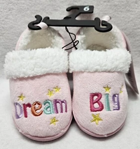 "Pantuflas alineadas ""Dream Big"" Wonder Nation bebé niña talla 6 (18 meses)/nuevas - Imagen 1 de 10