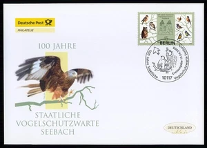 Alemania Federal FDC 2008/17 FAUNA AVES-SCHUTZWARTE SEEBACH AVES MILÁN ROJO - Imagen 1 de 2