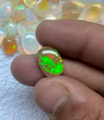 Rare Honeycomb Opal Ethiopian Opal Cabochon Fire Opal Welo Fire Opal Multi Opal - Image 1 of 4