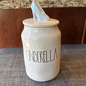 Rae Dunn Disney Princess Artisan Cinderella Canister with Glass Slipper Lid - Picture 1 of 7