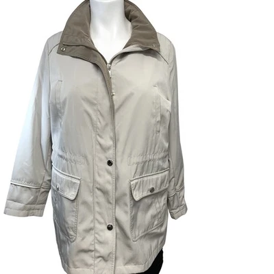 Chaqueta Fleet Street Mujer 1X Beigh Cremallera Completa Capucha Bolsillos Forrada Viaje Trabajo Luz Foto 1 de 4