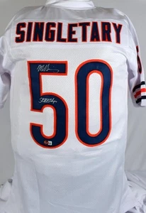 Mike Singletary Autographed White Pro Style Jersey w/ SB Champs - Beckett W Holo - Picture 1 of 5
