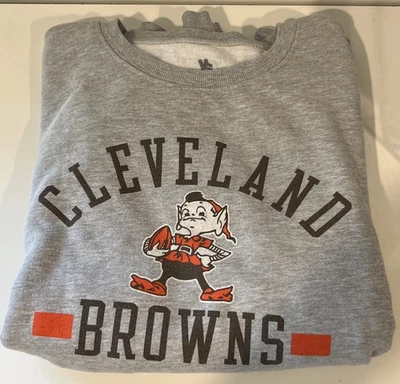 Sudadera Cleveland Browns Para Hombre XXL Gris con Logo Elfo Cuello Redondo Vellón Manga Larga Foto 1 de 4