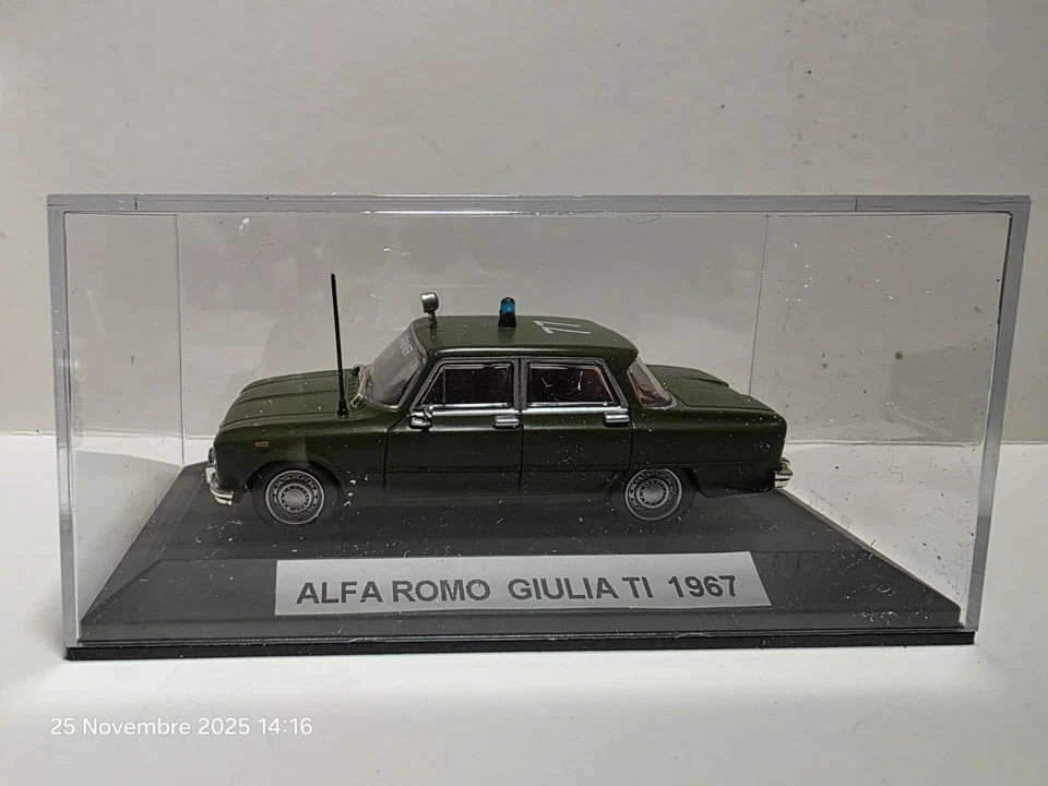 ​🇮🇹 Modellino Alfa Romeo Giulia TI 1967 (Carabinieri/Polizia?) - Scala 1/43 🚨 - Immagine 1 di 1
