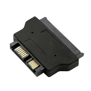 1Pcs SATA 22Pin 7+15 Female Plug To SATA 13 Pin Male Convertor Adapter Black - Picture 1 of 7
