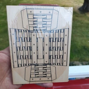 Longaberger Rubber Stamp 3D Craft Tea Basket - Picture 1 of 4