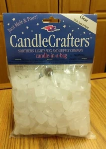 "Artesanos de velas de colección Northern Lights ""Bolsa de velas en una"" 1/2 lb, transparente, ¡sin usar en paquete! - Imagen 1 de 3