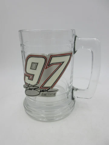 Kurt Busch #97 NASCAR Fine Pewter LOGO Glass Beer Mug STEIN/TANKARD Cover