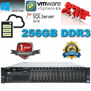 Dell PowerEdge R820 4x Xeon E5-4640 v2 2.70Ghz 256GB DDR3 4x480GB SSD H710 1G UK - Picture 1 of 7