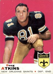 1969 Topps #105 Doug Atkins New Orleans Saints GD