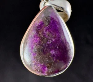 AA SUGILITE Cristal Colgante Plata Esterlina Piedra Cabujón Joyería Fina, 54226 - Imagen 1 de 5