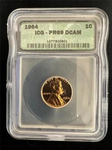 1964 LINCOLN CENT PROOF 1C PR69 DCAM PF69 UCAM ICG SKU 3188 - Picture 1 of 2