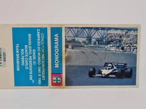 Vintage F 1 nelson Piquet car / Team Brabham Portugal Matchbox card 1985 - Picture 1 of 5