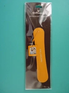 Faux Leather Bookmark w/Photo Charm Tassel NIP 5"x1" Hallmark - Free Shipping - Picture 1 of 3