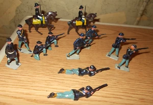 Lot of 12 Civil War Union Lead Soldiers Johillco John Hill Co Made in England - Picture 1 of 8