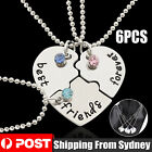 6pcs Alloy "best Friends Forever" Heart Pendant Necklaces For Children Necklahd