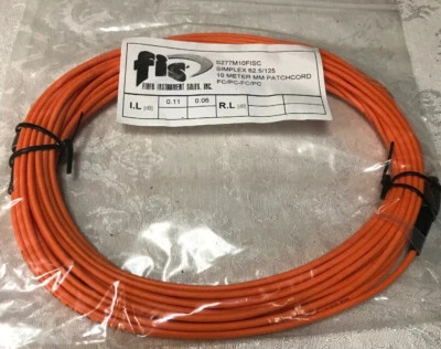 New Simplex Multimode FC/PC to FC/PC Fiber Optic Patch Cord Jumper FIS/Corning - Image 1 of 4
