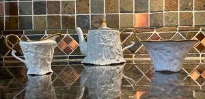 Royal Stafford Bone China Old English Oak Teapot + Sugar Bowl + Creamer England - Picture 1 of 21