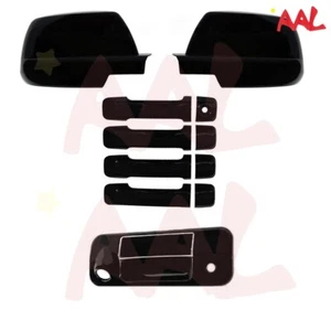 Fit 07-10 11 12 13 TOYOTA Tundra CrewMax Black Cover Mirror handle Tailgate WC - Picture 1 of 1