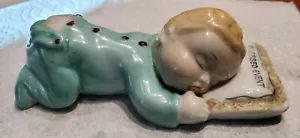 Vintage Blessed Event Porcelain Sleeping Baby Figurine Japan 1950s - Picture 1 of 8