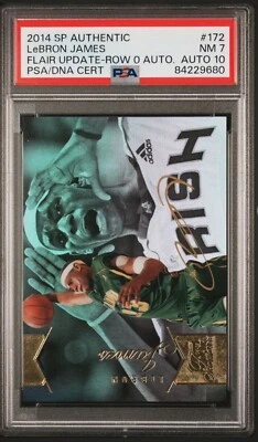 2014-15 SP Authentic Flair Showcase Row 0 GOLD Autograph #172 LeBron James - Image 1 of 3