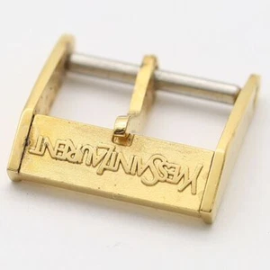 YVES SAINT LAURENT Genuine Buckle Men's Watch Strap Band Parts Gold 14mm #1 - Picture 1 of 3