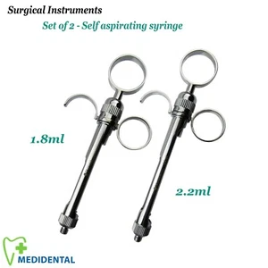 Jeringa de aspiración automática 2.2ml dental Con hilo métrico y US thread Nuevo - Picture 1 of 1