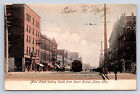 VTG Postcard Lima OH Main Street from Court House Trolley Cable Car O11