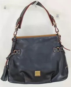 Hermosa Cartera HOBO Dooney & Bourke Tegan Azul Marino Cuero Florentino Suave - Imagen 1 de 10