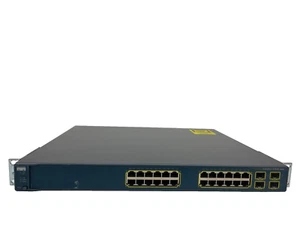 Cisco 3560G-24TS-S with IOS 15 & RACK EARS Cisco WS-C3560G-24TS-S - Picture 1 of 7