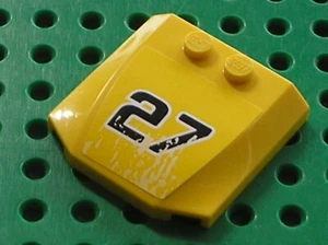 27 LEGO Yellow Wedge Ref 45677pb084 Yellow Sticker Hood / 8490 Desert Hopper Set - Picture 1 of 1