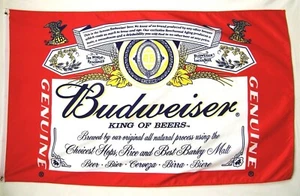 Budweiser King of Beers Flag 3'X5' Premium Party Decoration Banner USA Seller - Picture 1 of 3