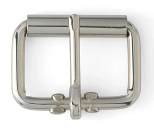 Hebilla de rodillo estilo ejército niquelada se adapta a cinturón 1 3/4 pulgadas 45 mm resistente - Imagen 1 de 4