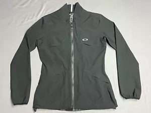 Oakley Storm Catcher Black Reflective Rain Jacket Women’s Size Small Full Zip - Picture 1 of 15