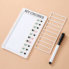 2 Pieces Chore Checklist Board With 2 PCs Erasable Marker Pens Detachable Cards 
