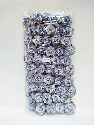 50 Wild Roses, Mulberry Paper 2-Tone Blue Roses #SAA-230 - Image 1 of 3