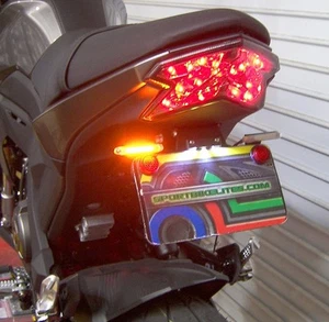 Kit eliminador de guardabarros Kawasaki Z125 Pro STD con señales de giro LED ámbar - humo - Imagen 1 de 3