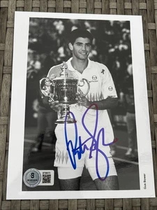 Foto original firmada autografiada por Pete Sampras 1993 Beckett - Perfect Sig Tennis - Imagen 1 de 11