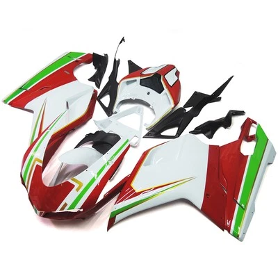 US Stock Fairings for Ducati 1098/848/1198 2007-2012 Bodywork White Red Green Foto 1 de 4