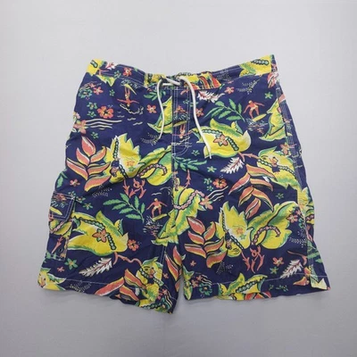 Vintage Polo Ralph Lauren Swim Trunks Mens Large Tropical Print Hawaiian Surfer - Image 1 of 4