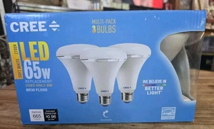 CREE Multi-Pack Dimmable Soft White Wide Flood LED 65W 3 Bulbs - Picture 1 of 3