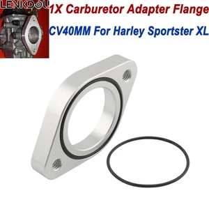 Carburetor Intake Adapter Flange CV40MM For Harley Softail FXST Sportster XLH883 - Picture 1 of 11