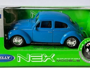 Volkswagen Beetle Car Model Diecast Toy 1:43 Scale Welly BLACK SPOTS ON ROOF - Picture 1 of 3