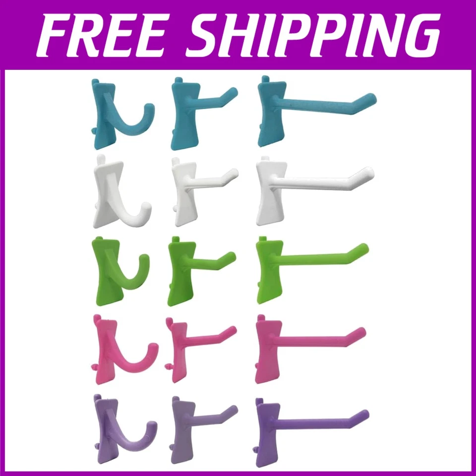 PegPro 72 Pack Confetti Mix Pegboard Hooks - Durable 1" & 2" Adjustable System - Image 1 of 4